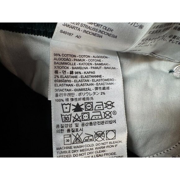 Levi's Classic Straight Corduroy Jeans Emerald Green Mid Rise Women's 8 M 29x30 - Picture 13 of 14